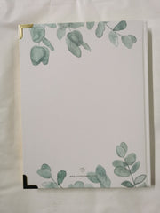 Luxury Eucalyptus Wedding Planner Book with Gilded Edges
