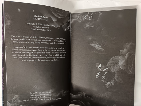 Darkest Sin, A Dark Mafia Romance by Sheridan Anne - Signed, Limited Edition