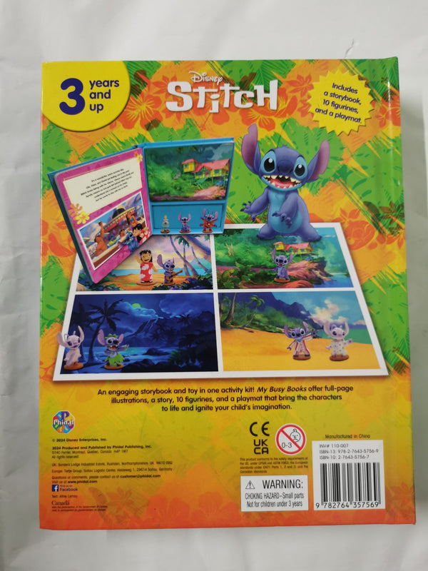 Disney Stitch My Busy Books - Storybook, 10 figurines, playmat