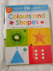 New Ready Set Learn 10 Early Learning Wipe Clean Books Colours Shapes Numbers