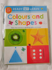 New Ready Set Learn 10 Early Learning Wipe Clean Books Colours Shapes Numbers