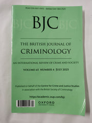British Journal of Criminology Vol 65 No. 4 July 2025 ISSN 0007-0955