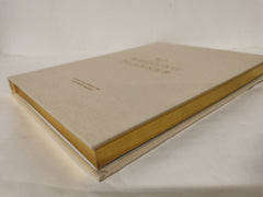 Ivory Cloth Wedding Planner Book with Gold Foil and Gilded Edges