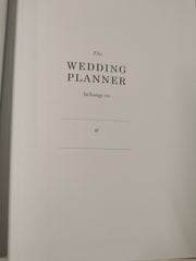 Ivory Cloth Wedding Planner Book with Gold Foil and Gilded Edges
