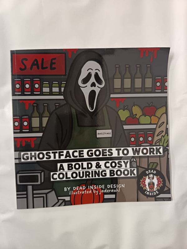 Ghostface Goes to Work, a Bold & Cosy Colouring Book