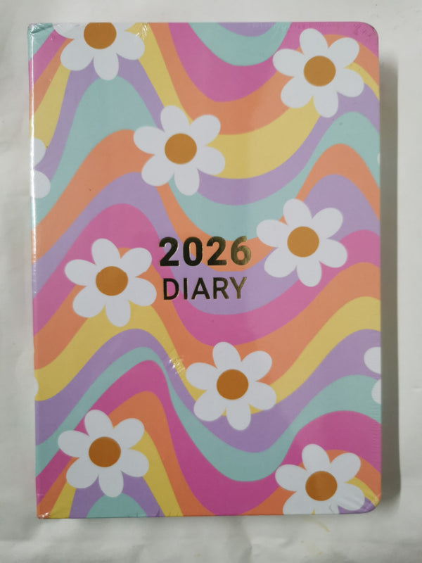 evelay 2026 Diary A5 Day to Page Full Year Planner Desk Hardback Luxury Printed