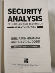 Security Analysis, Seventh Edition: Principles and Techniques