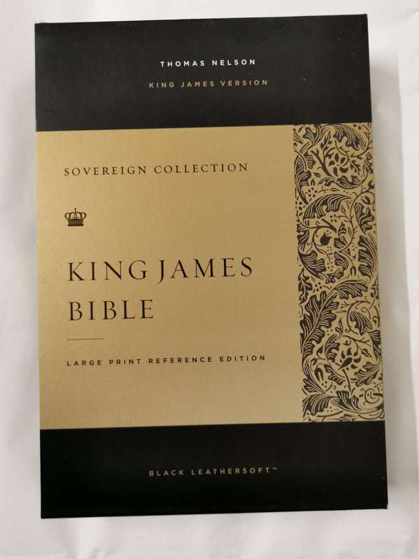KJV Large Print Reference Bible, Black Leathersoft, Red Letter,