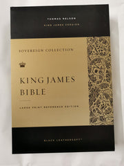 KJV Large Print Reference Bible, Black Leathersoft, Red Letter,