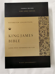 KJV Large Print Reference Bible, Black Leathersoft, Red Letter,