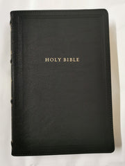 KJV Large Print Reference Bible, Black Leathersoft, Red Letter,
