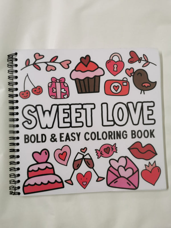 Sweet Love: Bold and Easy Coloring Book