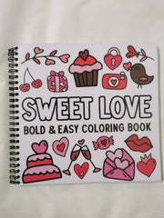 Sweet Love: Bold and Easy Coloring Book