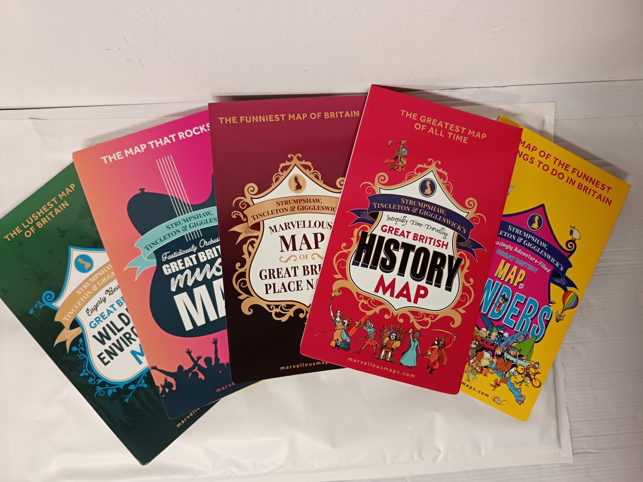 Map Rakhar Box 5 Great British Maps Box Set: Wonders, History, Place Names, Music ...