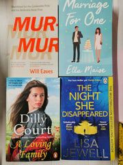 40 Mixed Fiction Paperback Books – Crime, Romance & Contemporary Bundle