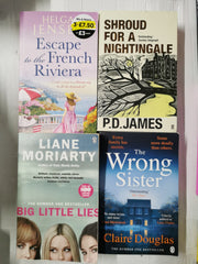 40 Mixed Fiction Paperback Books – Crime, Romance & Contemporary Bundle
