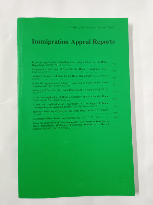 Immigration Appeals 2025 Issue 4