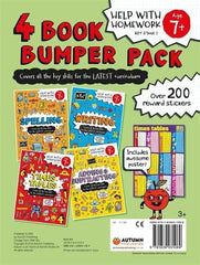 4 Book Bumper Pack 7+ (Help With Homework) Adding & Subtraction, Spelling etc