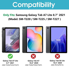 Smart Case for Galaxy Tab A7 Lite 8.7 Inch 2021, Protective Hard Shell Cover