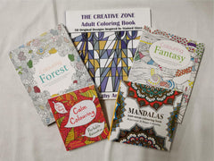 5 x ADULT COLOURING BOOKS: Mindfulness, Relaxation, Mandalas, Creativity RANDOM