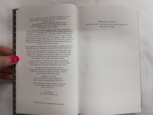 Let Us Now Praise Famous Men, A Death in the Family, & Shorter Fiction - J Agee