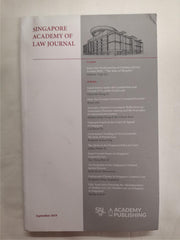The Singapore Academy of Law Journal (“SAcLJ”) September 2019