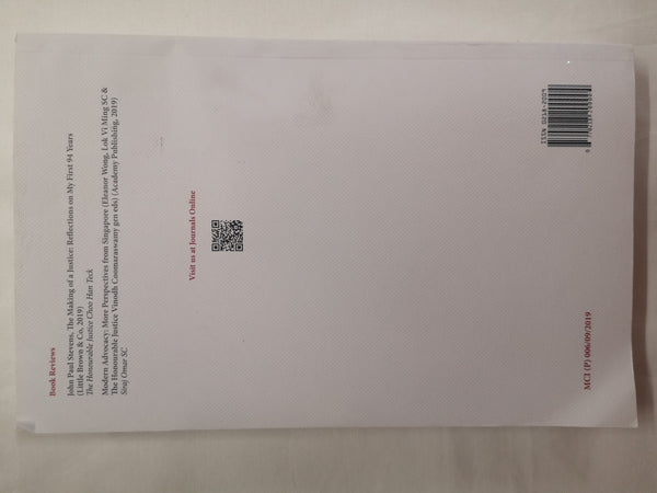 The Singapore Academy of Law Journal (“SAcLJ”) September 2019