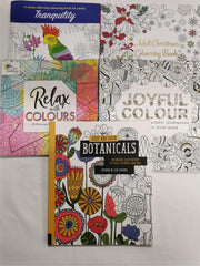 5 x ADULT COLOURING BOOKS: Mindfulness, Relaxation, Mandalas, Creativity RANDOM