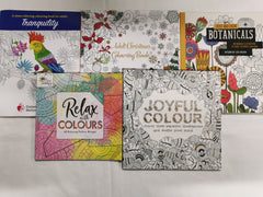 5 x ADULT COLOURING BOOKS: Mindfulness, Relaxation, Mandalas, Creativity RANDOM