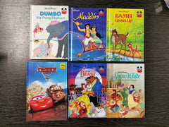 6 Disney Wonderful World of Reading Books for Children Inc. Aladdin, Dumbo, Cars