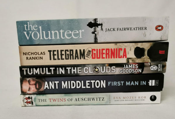 5 Military History, Biography & True Stories Books Inc Volunteer & First Man In