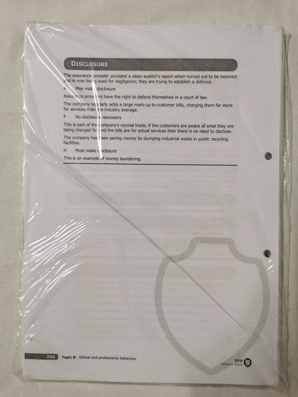 ICAEW Course Notes: Assurance, For Exams 2019 (Loose Leaf)