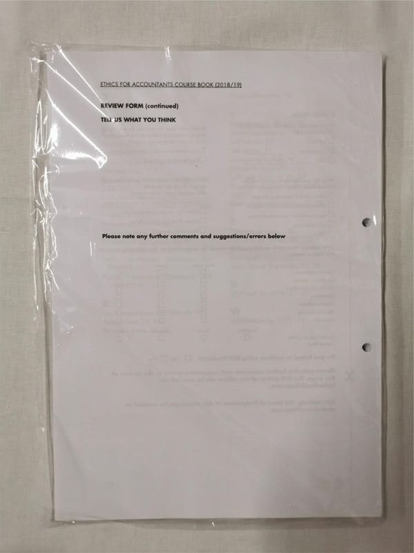 AAT Course Book - Ethics for Accountants - Level3 Advanced Diploma From Sep 2018