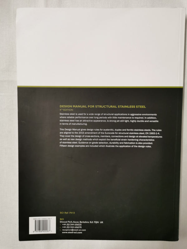 Design Manual for Structural Stainless Steel. 4th Edition | 9781859422267