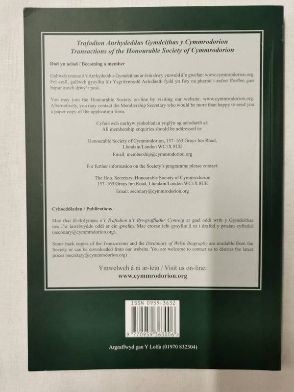 THE TRANSACTIONS of The Honourable Society of Cymmrodorion Vol 26, 2020