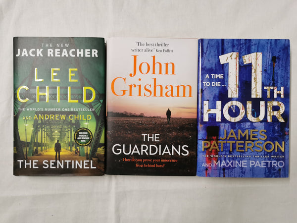 3 Action Adventure Lee Child Hardbacks: The Sentinel, The Guardians, 11th Hour