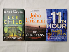 3 Action Adventure Lee Child Hardbacks: The Sentinel, The Guardians, 11th Hour
