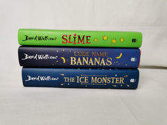 David Walliams Hardback 3 Book Bundle - The Ice Monster, Codename Bananas, Slime