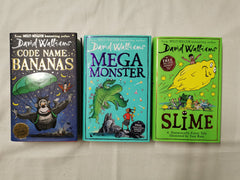 David Walliams 3 Books Set - Megamonster, Code Name Bananas, Slime [Hardcovers]