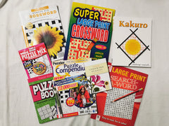 Bumper Bundle of 8 Mixed Puzzle Books *Unused* - Wordsearch, Crossword, Sudoku