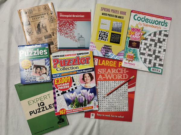 Bumper Bundle of 8 Mixed Puzzle Books *Unused* - Wordsearch, Crossword, Sudoku