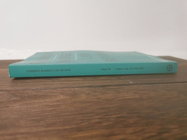 Common Market Law Review Vol 58 No.5 October 2021