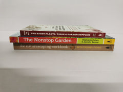 3 Gardening Book Bundle -Non Stop Garden, Nature scaping & How to Buy the Right.