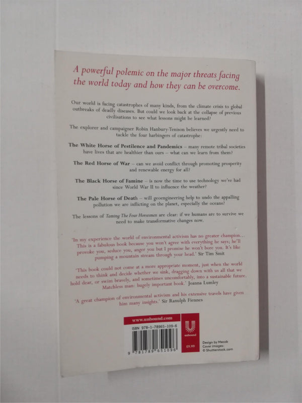 Taming the Four Horsemen BY Robin Hanbury-Tenison (Paperback) *SIGNED*