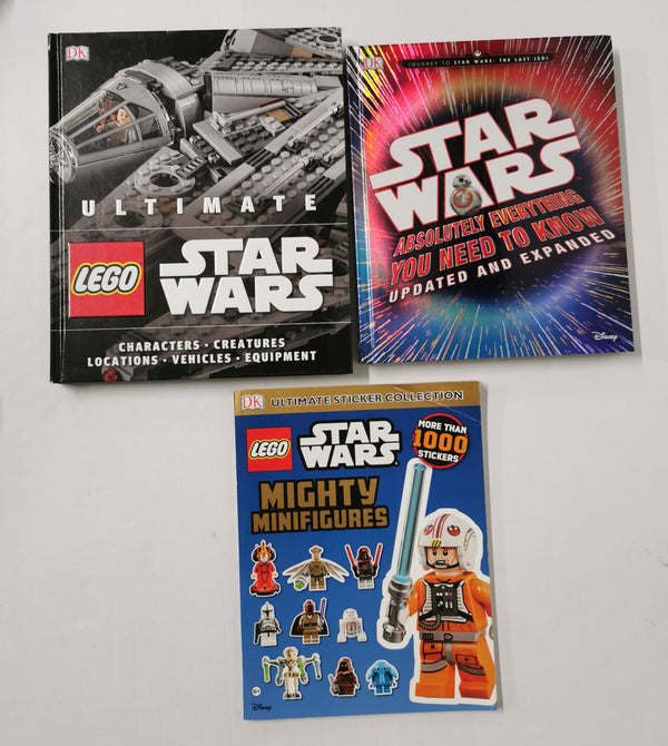 Star Wars and Lego Star Wars Books *Bundle* Includes 1000 Sticker book