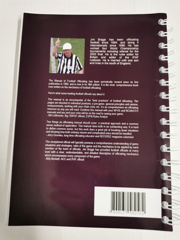 Manual of Football Officiating 18th Edition by Jim Briggs