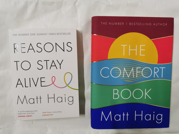The Comfort Book & Reasons to Stay Alive By Matt Haig 2 Books Collection Set