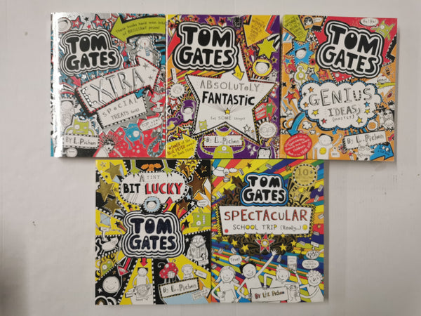 Tom Gates 5 Book Bundle By L. Pichon inc. Spectacular School Trip, Genius Ideas