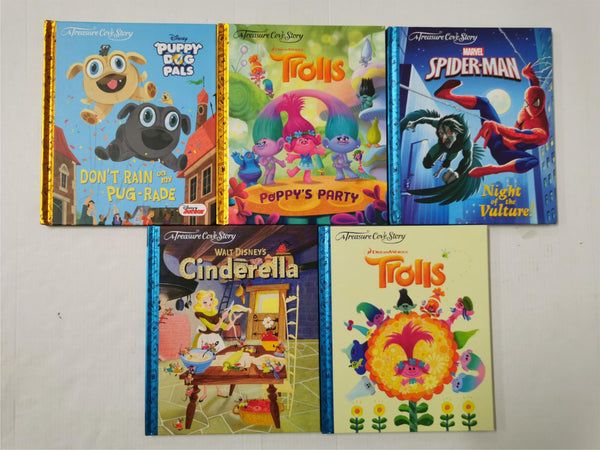 Treasure Cove Story x 5 - Trolls, Spiderman, Puppy Dog Pals, Cinderella