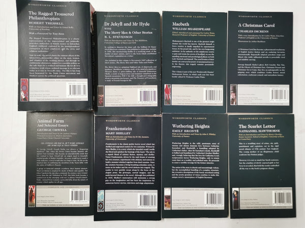 Classic Wordsworth Editions 8 Book Collection - Frankenstein, Animal Farm etc